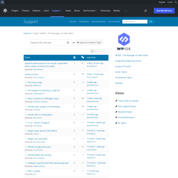 Page screenshot: WPIDE &rarr; Support Forum