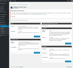 Page screenshot:  WP/LR Sync