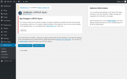 Page screenshot:  WP/LR Sync &rarr; Galleries