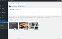Page screenshot:  WP/LR Sync &rarr; Consolidate