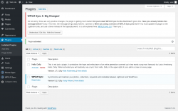 Page screenshot: Plugins &lsaquo; Test site &mdash; WordPress