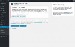 Page screenshot:  WP/LR Sync &rarr; Galleries