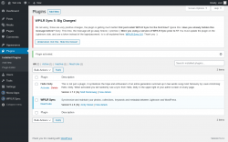 Page screenshot: Plugins &lsaquo; Test site &mdash; WordPress