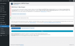 Page screenshot:  WP/LR Sync &rarr; Extensions