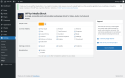 Page screenshot: Settings &rarr; WPlyr