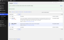 Page screenshot: Plugins &lsaquo; Test site &mdash; WordPress