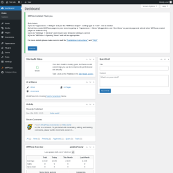Page screenshot: Dashboard ‹ Test site — WordPress