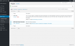 Page screenshot: Plugins &lsaquo; Test site &mdash; WordPress