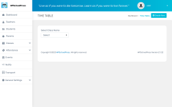 Page screenshot: WPSchoolPress &rarr; &nbsp; Time Table