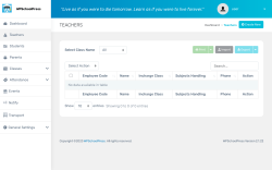 Page screenshot: WPSchoolPress &rarr; &nbsp; Teachers