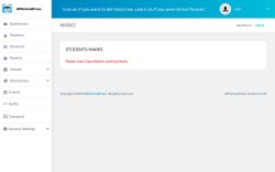 Page screenshot: WPSchoolPress →   Marks