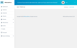 Page screenshot: WPSchoolPress →   Edit Profile
