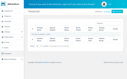 Page screenshot: WPSchoolPress &rarr; &nbsp; Transport