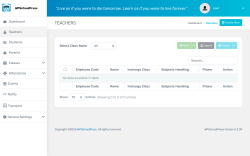 Page screenshot: WPSchoolPress &rarr; &nbsp; Teachers