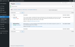 Page screenshot: Plugins &lsaquo; Test site &mdash; WordPress