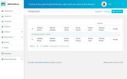 Page screenshot: WPSchoolPress &rarr; &nbsp; Transport