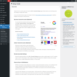 Page screenshot: SSO – Social and Search Optimization → Setup Guide