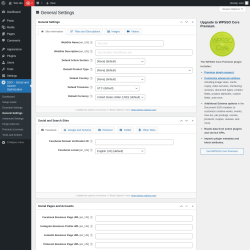 Page screenshot: SSO – Social and Search Optimization → General Settings