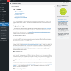 Page screenshot: SSO – Social and Search Optimization → Troubleshooting