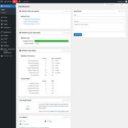 Page screenshot: Dashboard ‹ Test site — WordPress