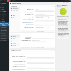 Page screenshot: SSO – Social and Search Optimization → General Settings