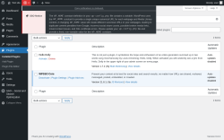 Page screenshot: Plugins ‹ Test site — WordPress
