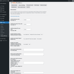 Page screenshot: Settings → Settings WPTools → General Settings