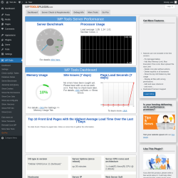 Page screenshot: WP Tools → Dashboard