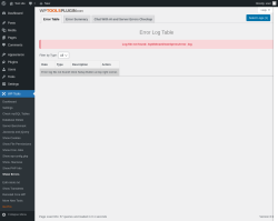 Page screenshot: WP Tools → Show Errors