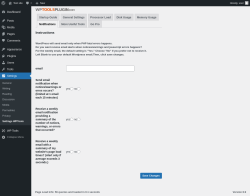 Page screenshot: Settings → Settings WPTools → Notifications