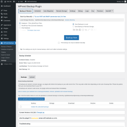 Page screenshot: WPvivid Backup → Settings → Backup & Restore