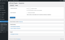 Page screenshot: WPvivid Backup → Database Snapshots → Setting