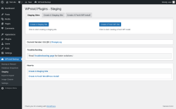 Page screenshot: WPvivid Backup → Staging