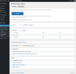 Page screenshot: WPvivid Backup → Image Cleaner
