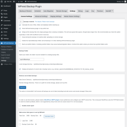 Page screenshot: WPvivid Backup → Settings
