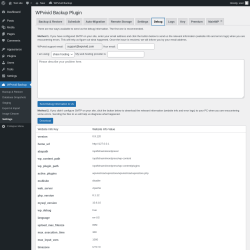Page screenshot: WPvivid Backup → Settings → Debug