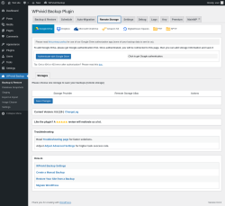Page screenshot: WPvivid Backup → Remote Storage