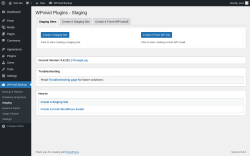 Page screenshot: WPvivid Backup → Staging