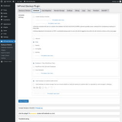 Page screenshot: WPvivid Backup &rarr; Schedule