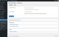 Page screenshot: WPvivid Backup &rarr; Database Snapshots &rarr; Setting