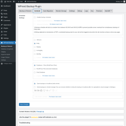 Page screenshot: WPvivid Backup &rarr; Schedule