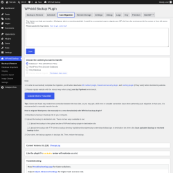 Page screenshot: WPvivid Backup &rarr; Auto-Migration