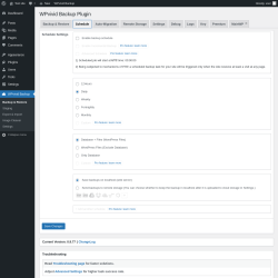 Page screenshot: WPvivid Backup &rarr; Schedule