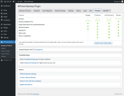Page screenshot: WPvivid Backup &rarr; Premium