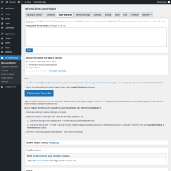 Page screenshot: WPvivid Backup &rarr; Auto-Migration