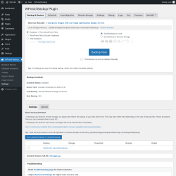 Page screenshot: WPvivid Backup &rarr; Settings &rarr; Backup & Restore