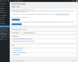 Page screenshot: WPvivid Backup &rarr; Export & Import &rarr; Import