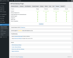 Page screenshot: WPvivid Backup &rarr; Premium