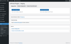 Page screenshot: WPvivid Backup &rarr; Staging