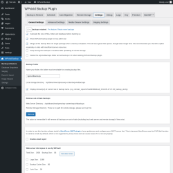 Page screenshot: WPvivid Backup &rarr; Settings
